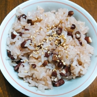 うるち米のみ。簡単炊飯器で赤飯